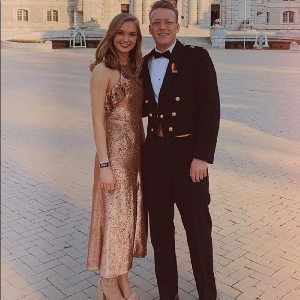 Copper formal dress